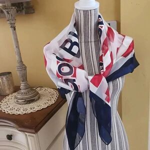 Patriotic God bless America extra large silk scarf